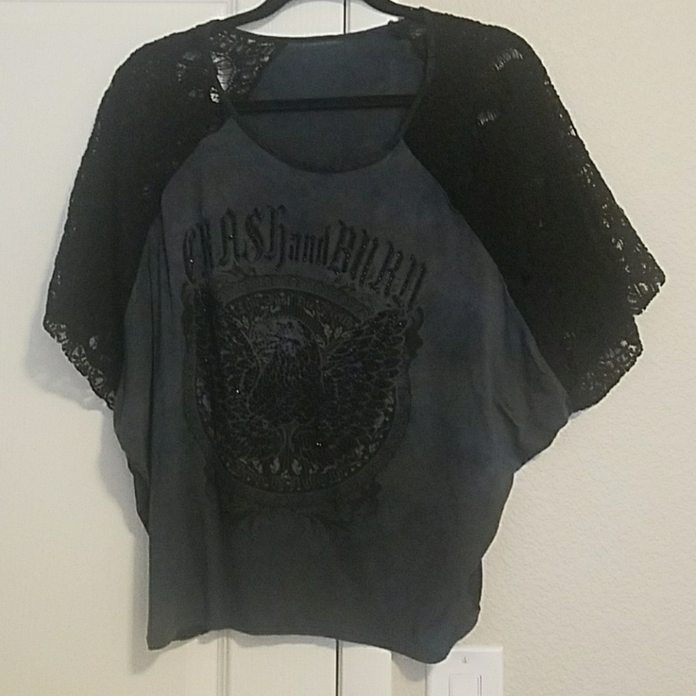 Buckle Black Lace top